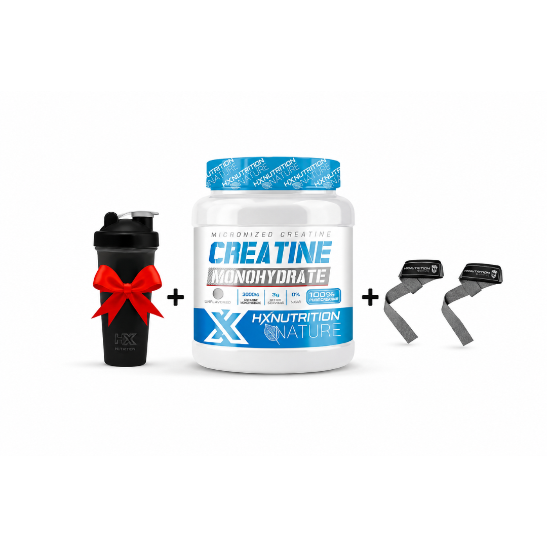 pack creatine HX + shaker + straps